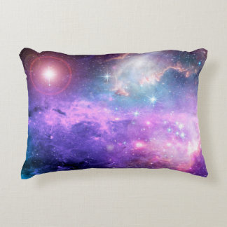 Magical surreal colourful space background with ma decorative cushion