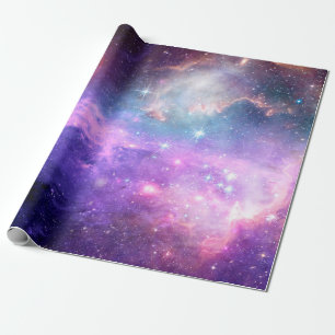 Magical surreal colourful space background with ma wrapping paper