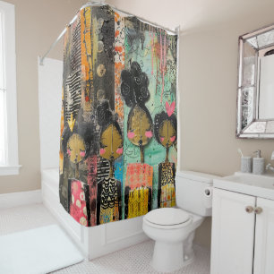 Magical Sweet Sisters Scrapbook Story Shower Curtain