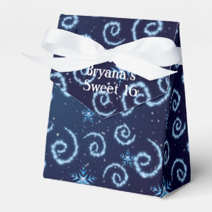 Magical Swirl Snowflakes Winter Party Favour Boxes