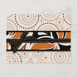 Magical Swirls and Halloween Prints Postcard