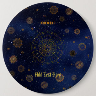 Magical Symbols of Protection Mandala Pagan Witch 6 Cm Round Badge