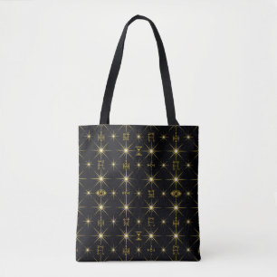 Magical Symbols Pattern Tote Bag