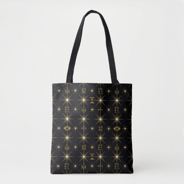Magical Symbols Pattern Tote Bag (Front)