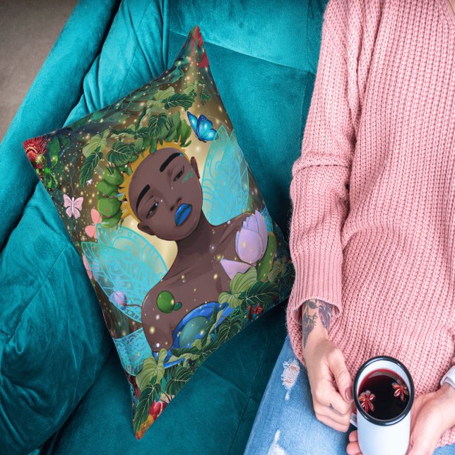 Magical Tale of an African American Black Fairy Cushion (Creator Uploaded)