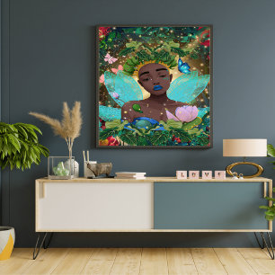 Magical Tale of an African American Black Fairy Poster
