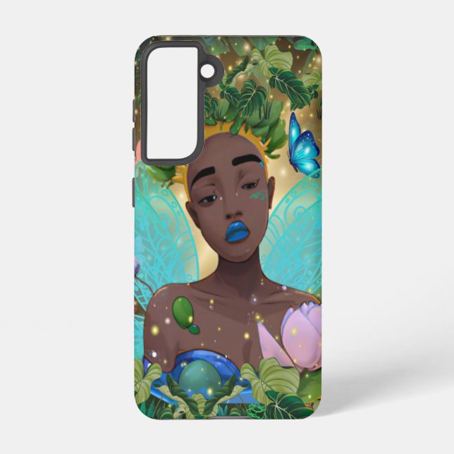Magical Tale of an African American Black Fairy Samsung Galaxy S21 Case (Back)