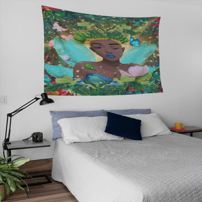 Magical Tale of an African American Black Fairy Tapestry (Creator Uploaded)