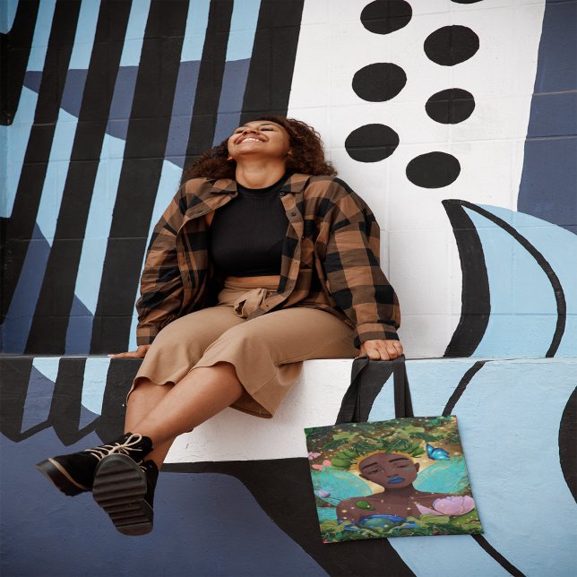 Magical Tale of an African American Black Fairy Tote Bag (Creator Uploaded)