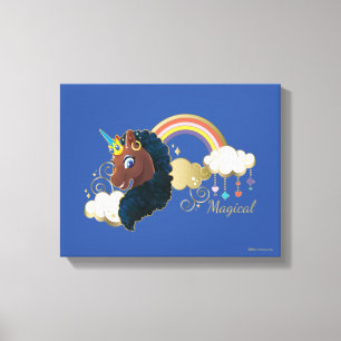 Magical the Unicorn Rainbow & Clouds Design Canvas Print