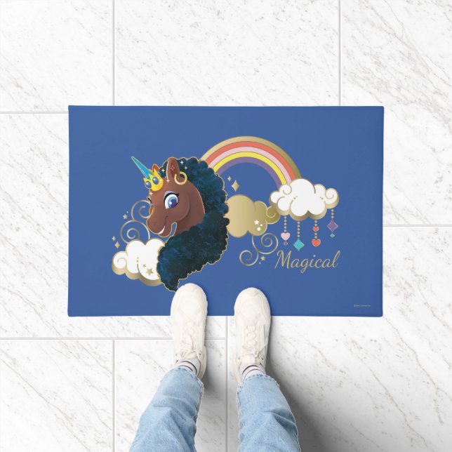 Magical the Unicorn Rainbow & Clouds Design Doormat (Indoor)