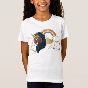 Magical the Unicorn Rainbow & Clouds Design T-Shirt