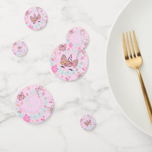 Magical Tie Dye Unicorn Coquette Bow Birthday  Confetti