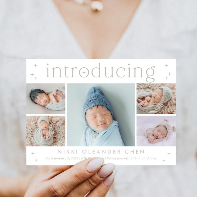 Magical Time Editable Colour Birth Announcement (Creator Uploaded)