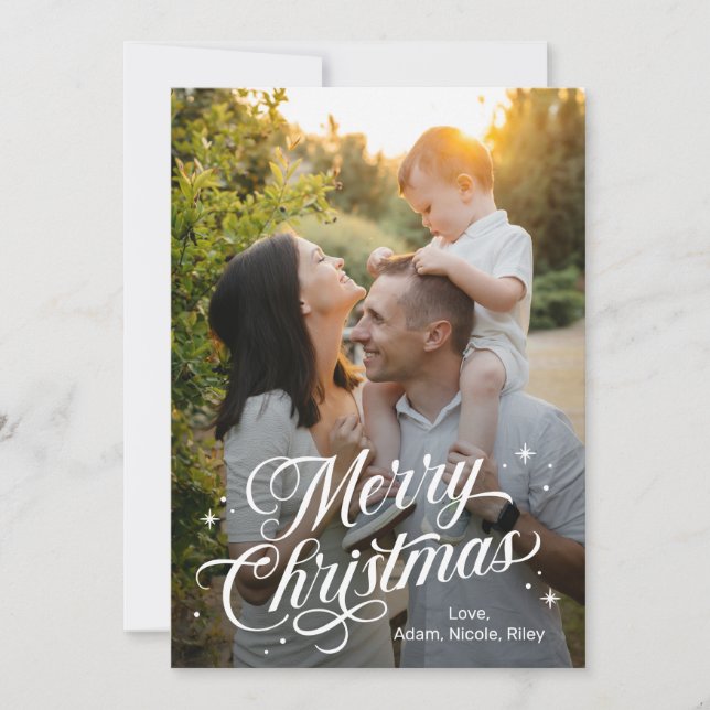 Magical Time Merry Christmas Editable Colour Card (Front)