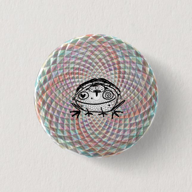 magical toad medicine ride 3 cm round badge (Front)