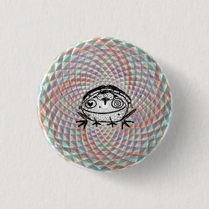 magical toad medicine ride 3 cm round badge