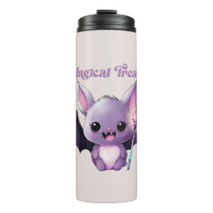Magical Treats – Cute Purple Bat Halloween Thermal Tumbler
