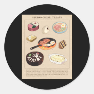 Magical Treats Food From Studio Ghibli Films Stick Classic Round Sticker