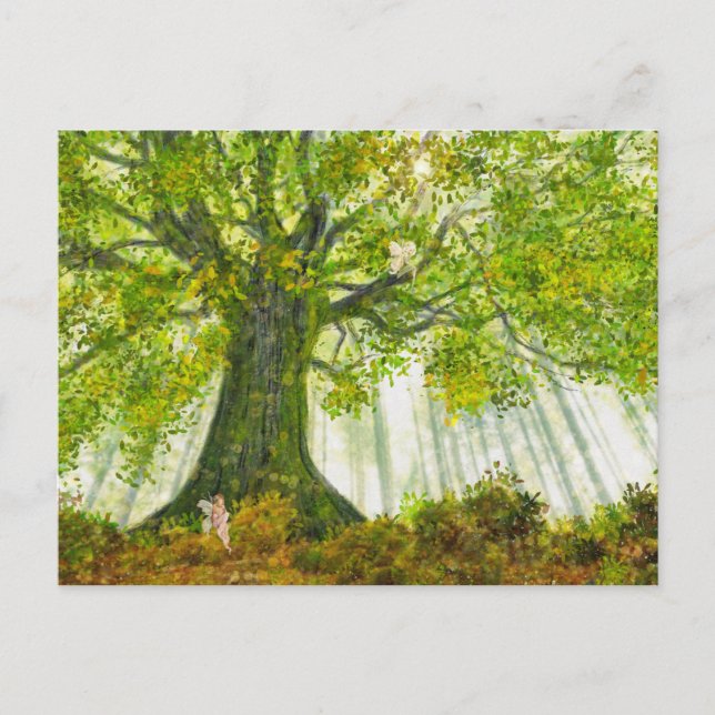 Magical Tree Fantasy Fairy Forest Postcard (Front)