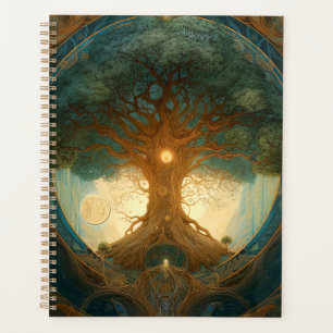 Magical Tree Of Life Surreal Nature Art Planner