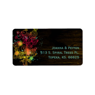 Magical Trees Country Wedding Address Label