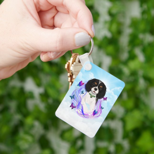Magical Tri Colour Cavalier King Charles Spaniel  Key Ring (Hand)