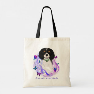 Magical Tri Colour Cavalier King Charles Spaniel Tote Bag