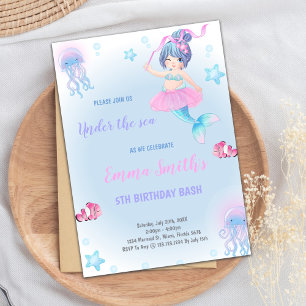 Magical Under the Sea Invitations for Girls