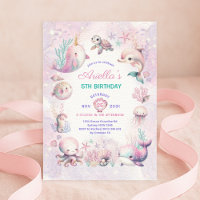 Magical Under the Sea Ocean Animals Girl Birthday