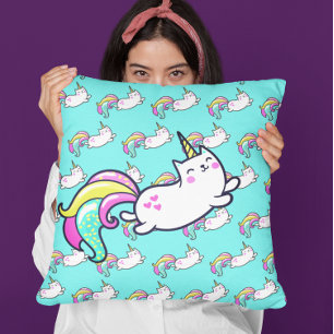 Magical unicat pattern - cushion