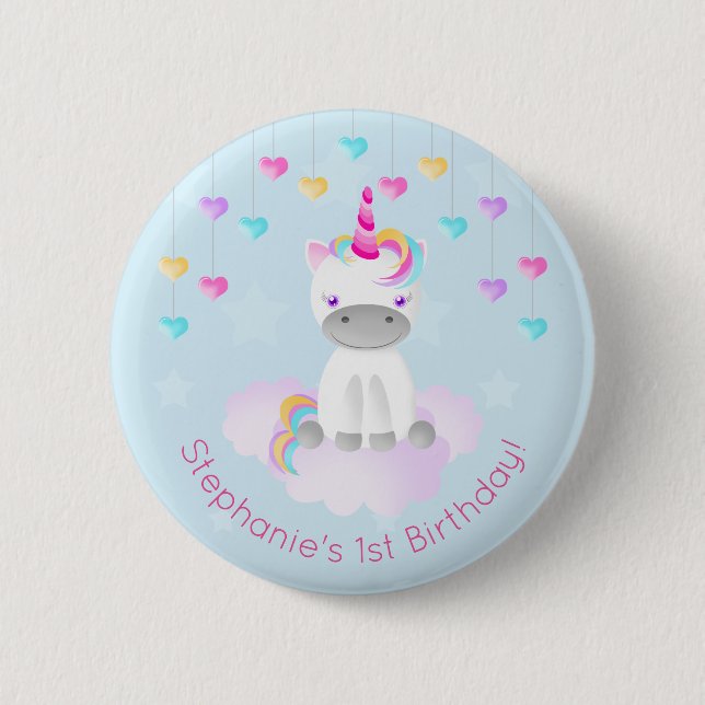 Magical Unicorn 6 Cm Round Badge (Front)