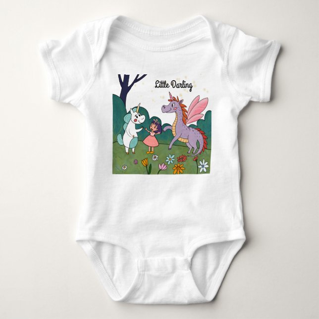 Magical Unicorn Baby Bodysuit (Front)