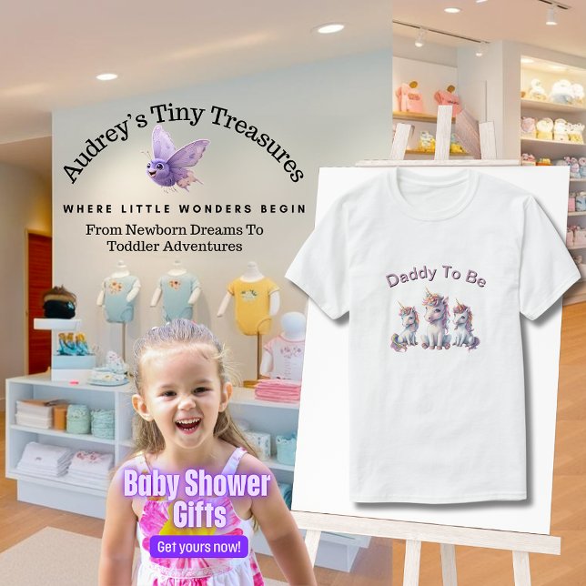 Magical Unicorn Baby Shower Daddy To Be Shirt (Creator Uploaded)