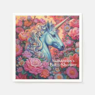 Magical Unicorn Baby Shower Napkin