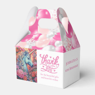 MAGICAL UNICORN BALLOONS FAVOUR BOX