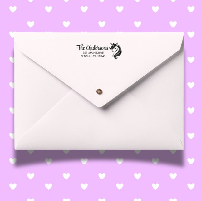 Magical Unicorn Birthday Bash Self-inking Stamp (Add a magical touch to gifts, cards, and party favors today!)