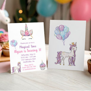 Magical Unicorn Birthday Invitation