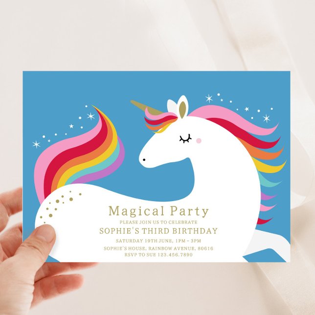 Magical Unicorn Birthday Invitation (Creator Uploaded)