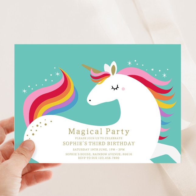 Magical Unicorn Birthday Invitation (Creator Uploaded)