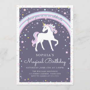 Magical Unicorn Birthday Invite