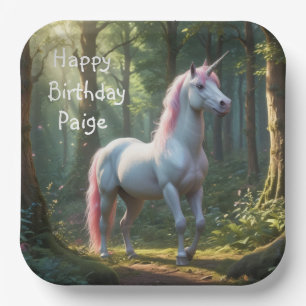Magical Unicorn Birthday Paper Plate