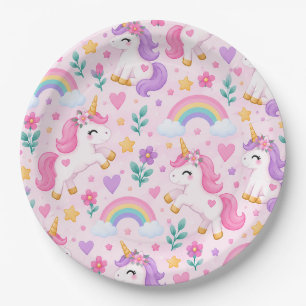 Magical Unicorn Birthday Paper Plate