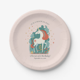 Magical Unicorn Birthday Paper Plate