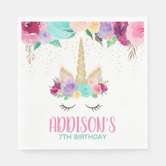 Magical Unicorn Birthday Party Baby Shower Napkins