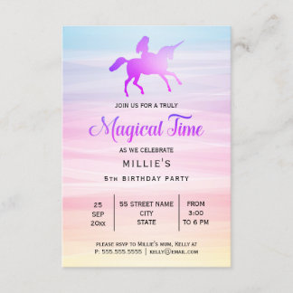 Magical Unicorn | Birthday Party Invitation