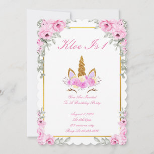 MAGICAL UNICORN BIRTHDAY PARTY INVITATION