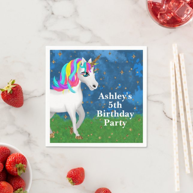 Magical Unicorn Birthday Party Napkin (Insitu)