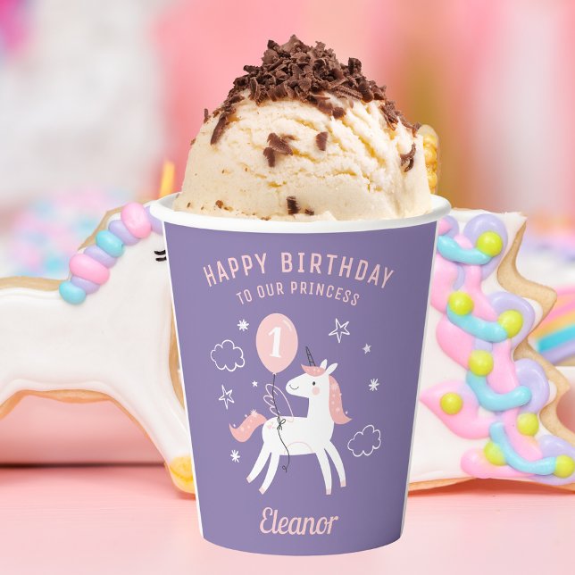 Magical Unicorn Birthday Party  Paper Cups (Creator Uploaded)