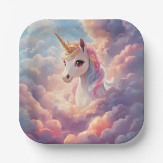 Magical Unicorn Birthday Party paper plates